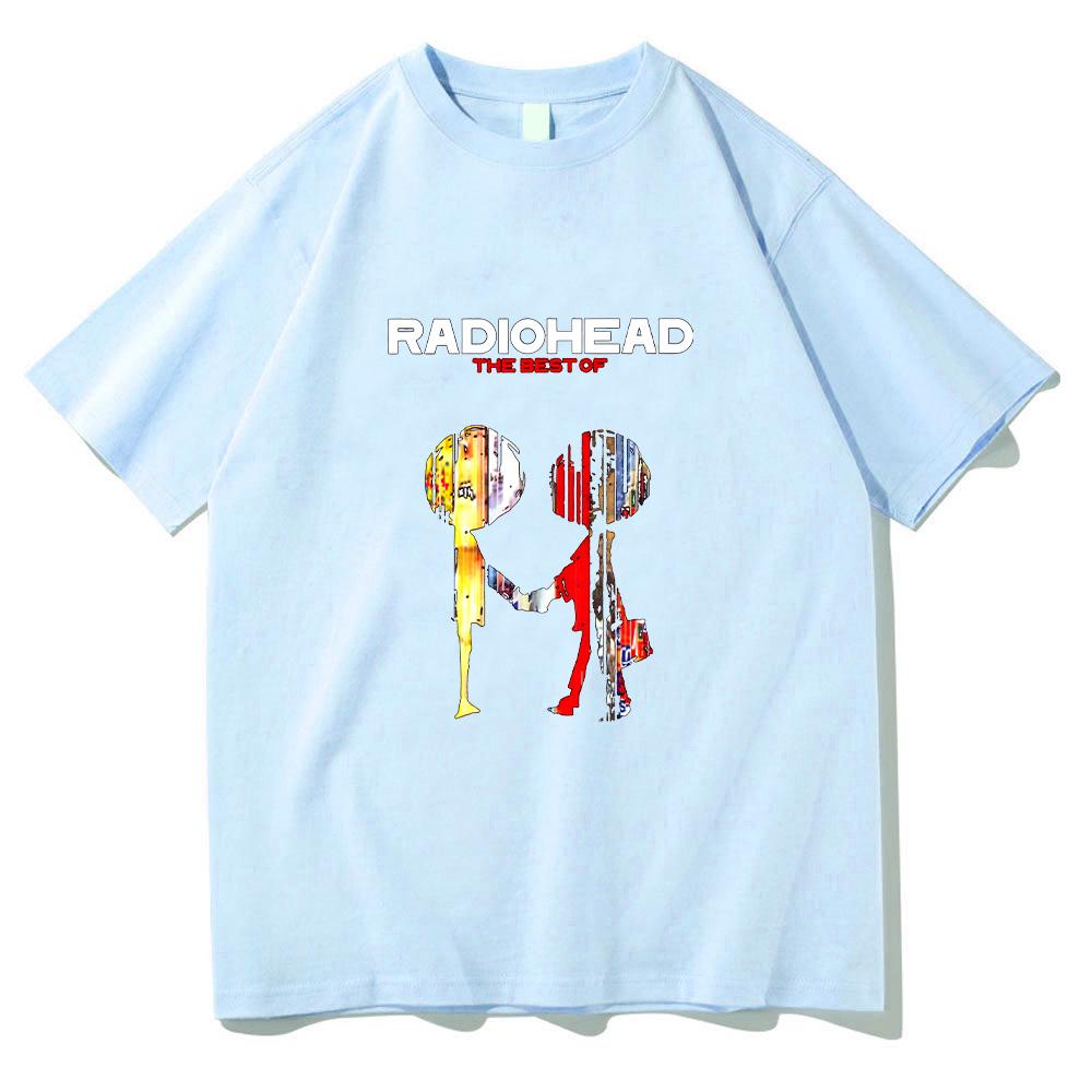 Radiohead The Best of Vintage Rock Band T-shirts Music Album Graphic TShirt Hip Hop Unisex Fashion Vintage Streetwear Cotton Tee