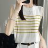 Женская майка в полоску MODERN NEW SAGA летняя футболка без рукавов вязаный топ жилет женский с круглым вырезом