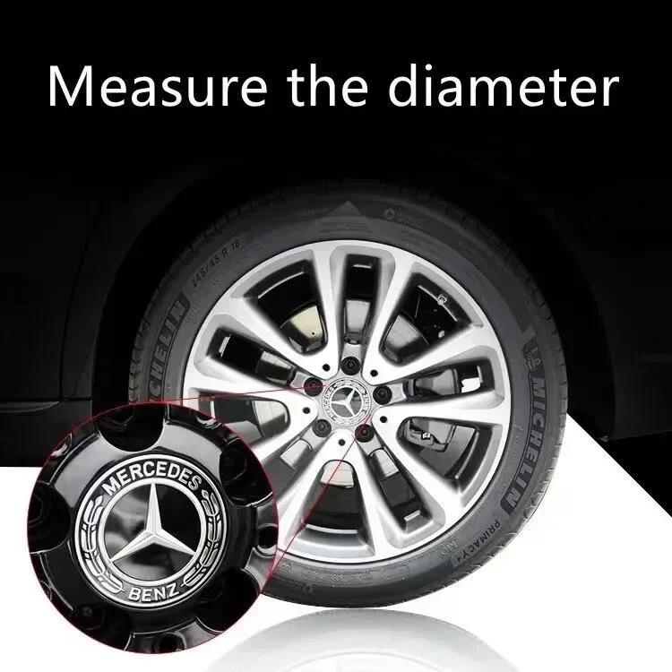 PIG4 4 Pieces/Set 75mm For Mercedes Benz AMG W203 W206 W220 W205 W211 W212 Car Wheel Center Hub Caps Benz Emblem Tire Rim Covers