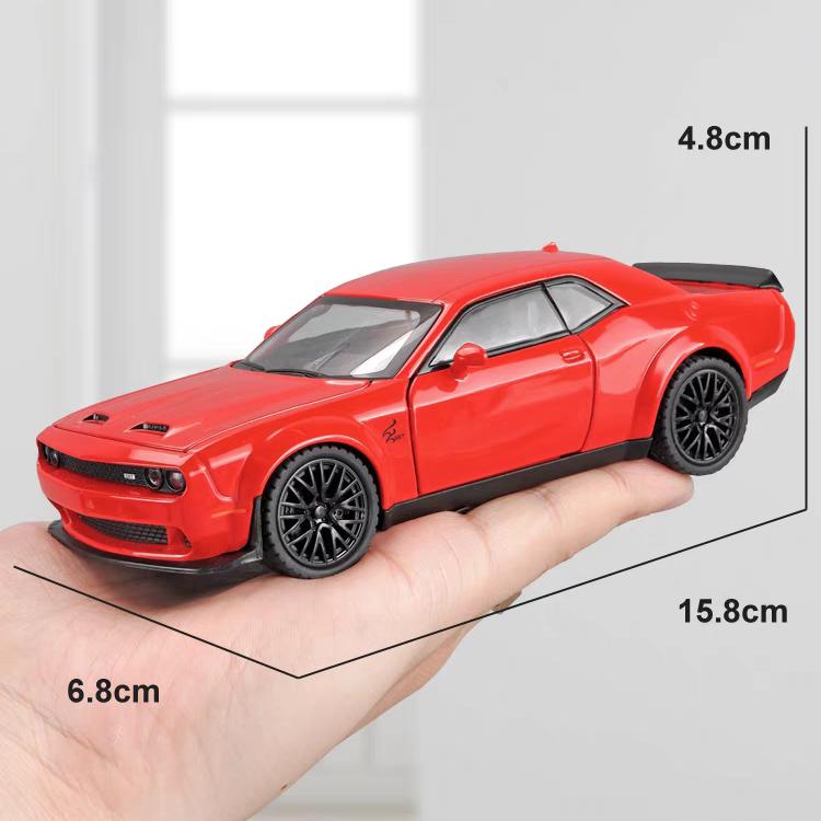 Dodge Challenger SRT Demon Суперкар HellCat Симуляция Литые и Игрушечные Транспортные Средства Звуки и Свет Машинка с Инерционным Двигателем 1:Модель из сплава 32