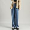 2022 осень, корейский стиль, модные повседневные свободные широкие брюки в стиле ретро, ​​женские уличные джинсы с высокой талией, винтажные джинсовые брюки