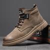 Мужские ботинки Martin 2024 осень/зима — средней высоты, натуральная кожа, повседневный британский стиль, бархат, теплые рабочие ботинки Desert