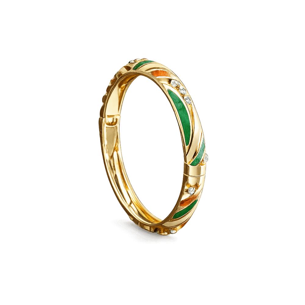 Colorful Enamel Cloisonne Bracelet Dainty Rhinestone Inlay Oil Dipping Cuff  Women