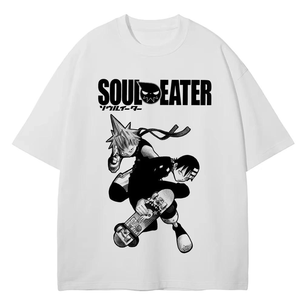 Новая манга Soul Eater Футболка МАКА АЛБАРН SOUL EATER Мужская Женская Одежда Высококачественный Хлопок Летняя Футболка с Коротким Рукавом Повседневная Модная