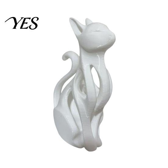 Полая Кошка Декор 3D Печатная Фигурка, Современный Черно-Белый Котёнок Статуэтка, Фигурка Формы Художественная Животная Скульптура Настольное Украшение, Подарок для Влюбленных