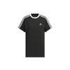 Essentials 3-Stripes T-Shirt Color Block Sports Casual Short Sleeve Print Drop Shoulder T-Shirt Women Tops Black JI6977