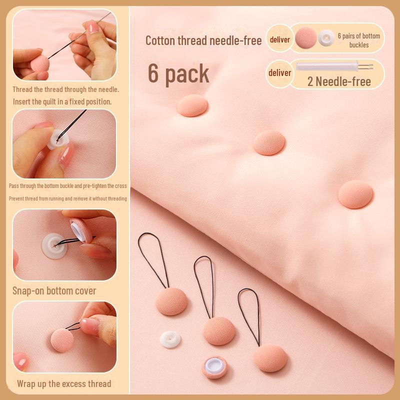 Needle-Free, Skin-Friendly Quilt Fastener with Traceless, Anti-Slip Design for Thick & Thin Sheets