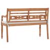 Batavia Garden Bench with Cushions 120 cm Teak