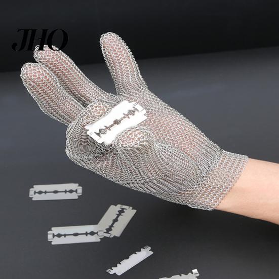 Metal Mesh Glove 1Pc Cut Resistant Food Grade Stainless Steel Kitchen Cooking Professional Meat Cutting Oyster Shucking Butcher Heavy Duty Chainmail