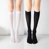 Women's Velvet Calf Socks Summer Thin Anti Hook Silk Beautiful Leg Long Tube Socks Black White College Style Versatile Socks