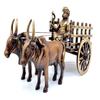 Bullock Cart Design Brass Decor Showpiece, 22.86 Cm Standard, Pack of 1