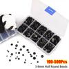 100-500Pcs Plastic Toys Eyes Accessories Black Round Toy Eye Bead For Bear Doll Animal
