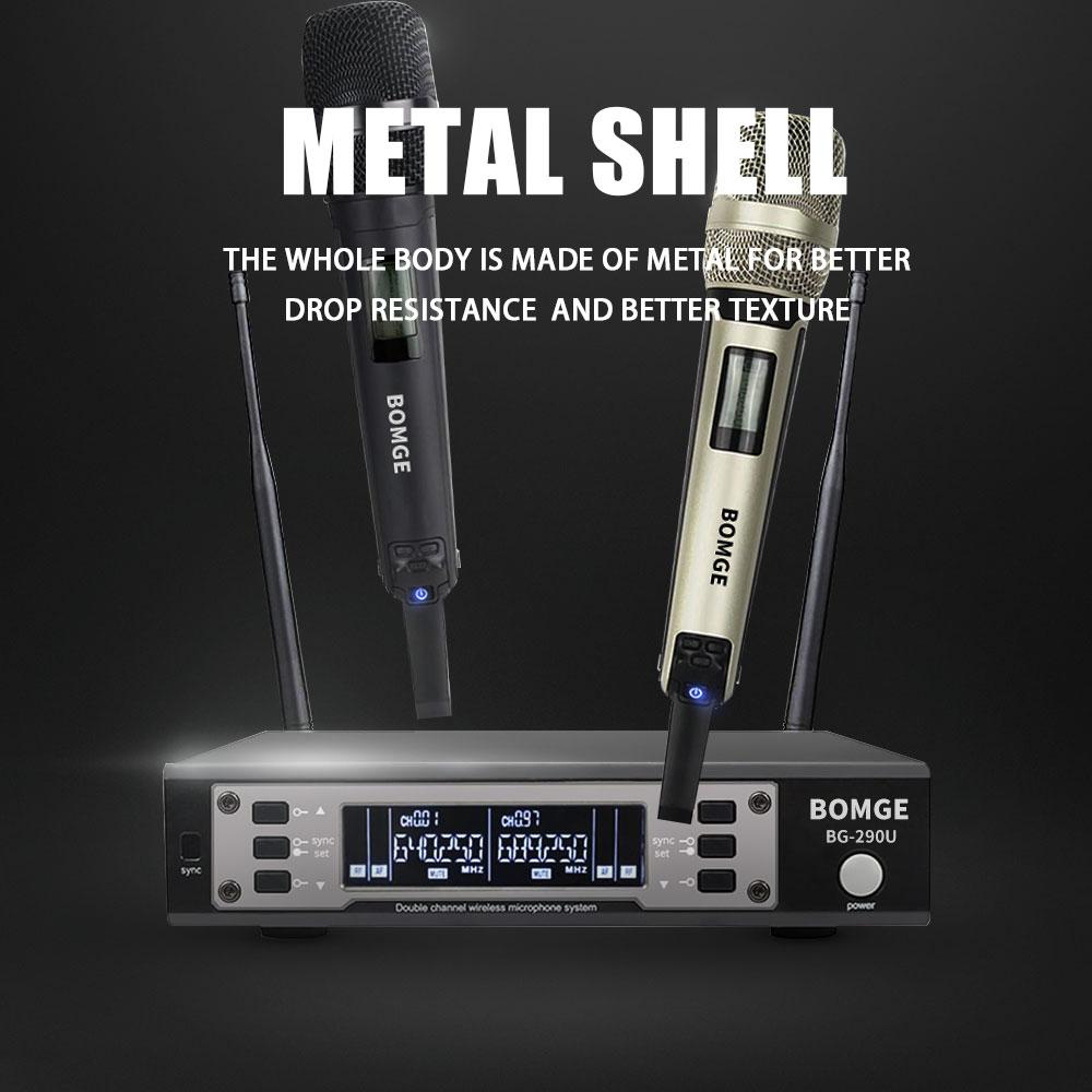 BG-290U Разнесенный беспроводной ручной микрофон, беспроводная микрофонная караоке-система