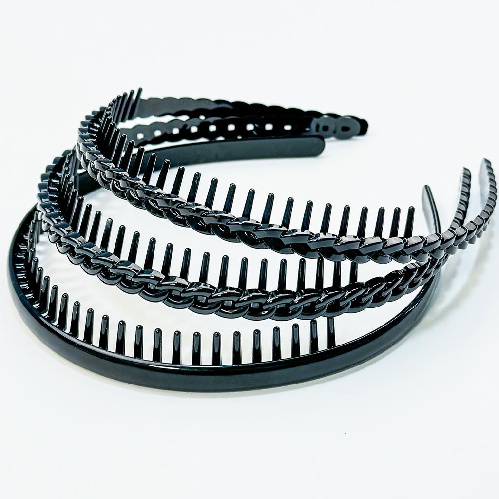 3/6 шт. Повязки на голову для девочек, Женские пластиковые обручи для волос с зубчиками, Повязки на голову с цепочкой, Детские повязки на голову для девочек, Детские аксессуары для волос