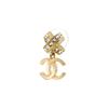Chanel [23 Новинки Ранней Весны] Изысканные Серьги с Бантом и Алмазами Double C Женские Золотые