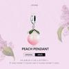 WOSTU Стерлингового Серебра 925 пробы Стекло Фрукты Розовый Персик Лист Шарм Подвеска Из Бисера Подходит Оригинальный Браслет Ожерелье Для Женщин Ювелирные Изделия