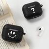 Airpods Cases Smile Face Headphone Case for Airpods Pro Cover Bluetooth Wireless Earphone Cover Black Silicone Apple Cases Air Pods 3 Cover