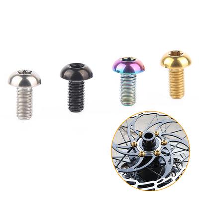 2pcs Titanium Alloy Screws M5 X 10 Lightweight Disc Brake Hexagon Socket Screw For Mountain Road