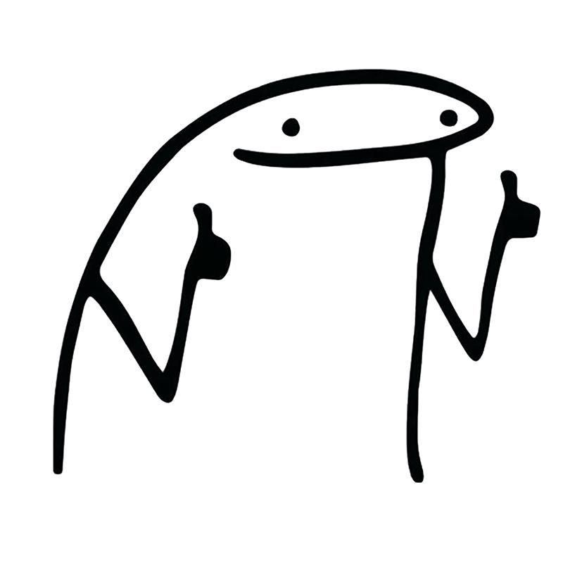 Stick Man Thumbs Up Meme Series Car Decal Automotive Die-Cut Vinyl Sticker