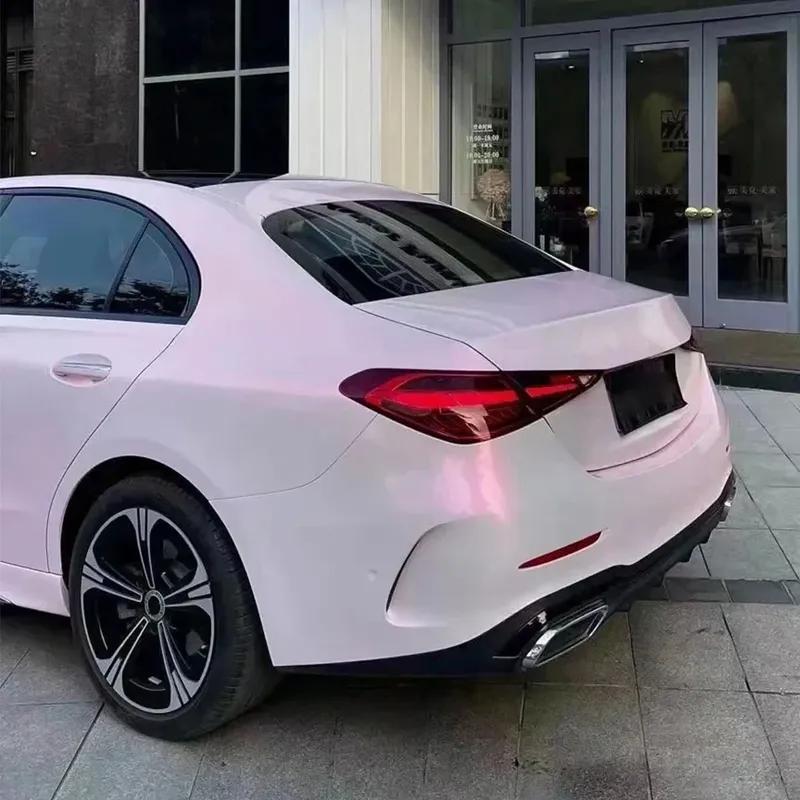 Автомобильная наклейка Обертка Виниловая пленка Платиновый Фантом Розовый Изменение цвета ПЭТ Пленка без пузырей ПВХ Наклейка Автоаксессуары Интерьер Экстерьер