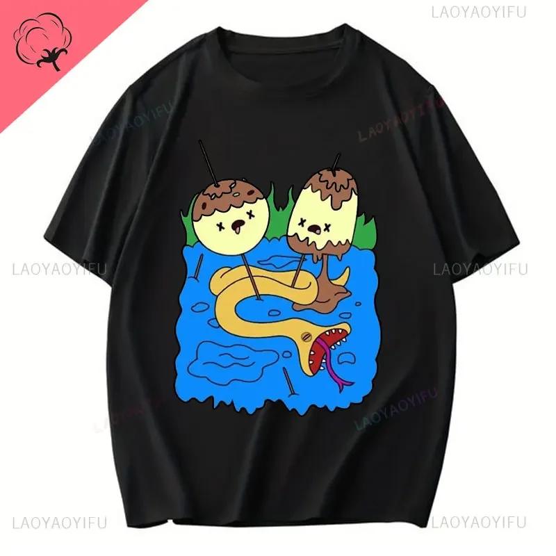 Модная хлопковая футболка Время приключений Марселин Королева вампиров Футболка с коротким рукавом Летняя одежда с круглым вырезом Унисекс Повседневные топы