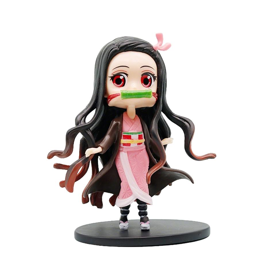 Новое аниме 13 см, фигурка убийцы демонов Nezuko Tanjirou Zenitsu Inosuke Kyoujurou Giyuu Kawaii Qposket, модель из ПВХ, игрушки, подарок для детей