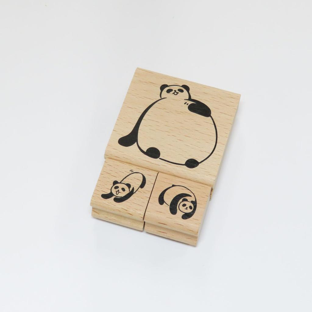 Taiyo Tomar Panda Rubber Stamps (3-Pack) RT-panda-S05
