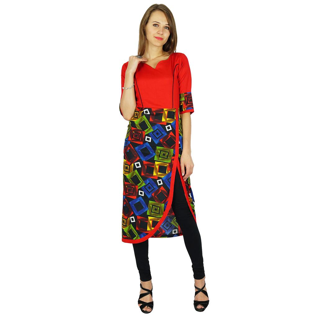 Phagun Indian Designer Bollywood Kurta Women Ethnic Kurti Cotton Tunic Dress