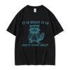 It Is What It Is and It Is Not Great Raccoon Funny Meme T-Shirt Men Women Harajuku Retro Fashion High Quality T Shirts Oversized