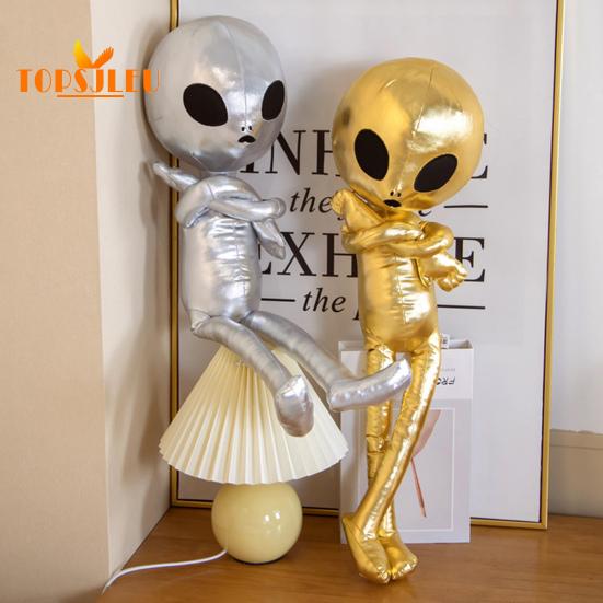 Детская подушка с изображением инопланетянина, милая плюшевая кукла-животное, игрушка-кукла с изображением инопланетянина, забавная подушка из искусственной кожи