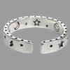 ANENJERY Vintage Moon Star Open  Ring Smiling Face Finger Rings For Fashion Women Jewelry
