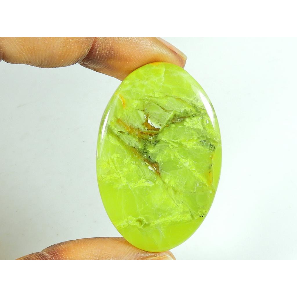 24X37X05 MM натуральный зеленый опал овальной формы кабошон россыпью драгоценный камень 38 карат. СК-4764