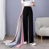 Women's Summer Thin Ice Silk Wide Leg Pants with A High Waist and A Drooping Feeling. Casual Pants Appear Slim, Loose, and Narrow Straight Leg Pants
