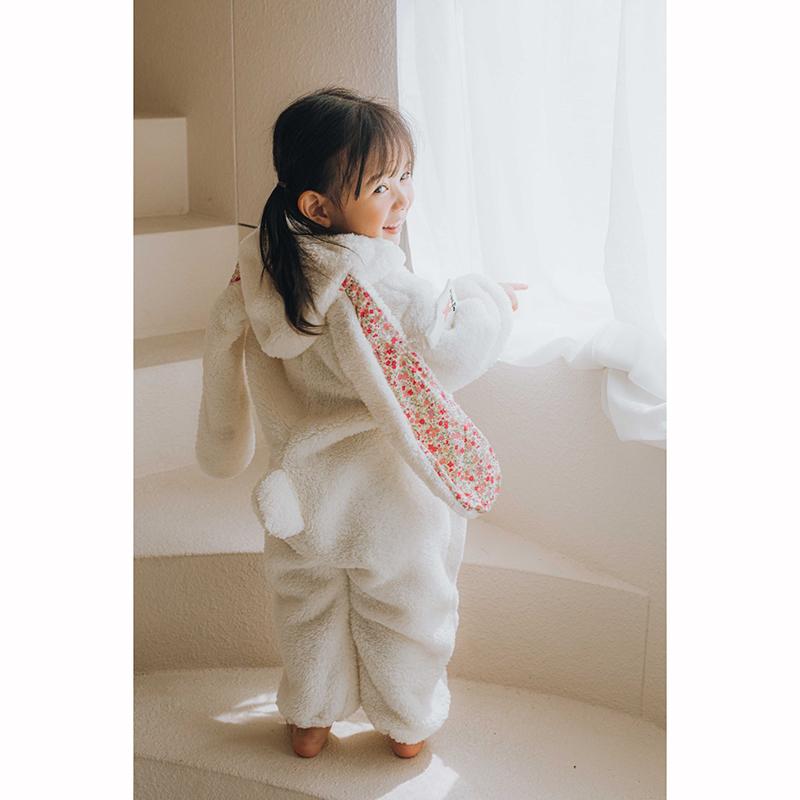 Spring Baby Girls Boys Rabbit Romper Jumpsuit Hooded Pajamas Boys Homewear Outfits Baby