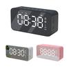 Q6 Bluetooth-compatible 5 Stereo Speaker Radio Wireless Rechargeable Alarm Clock Mirror