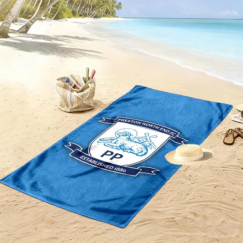 Preston North End Fc Print Beach Towel, Large Soft Quick Dry Towel for Beach Camping Swimming