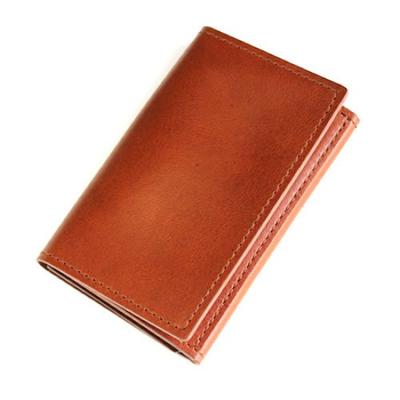 Wake Stationery Оригинальная визитница из натуральной кожи Tochigi Leather Made in Japan Brown (Дело карты)