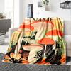 Mushroom Forest Fantasy Throw Customizable Blanket Customize Text Soft Warm Cozy Perfect For Sofa Couch Office Bed Picnics Ideal For All Seasons