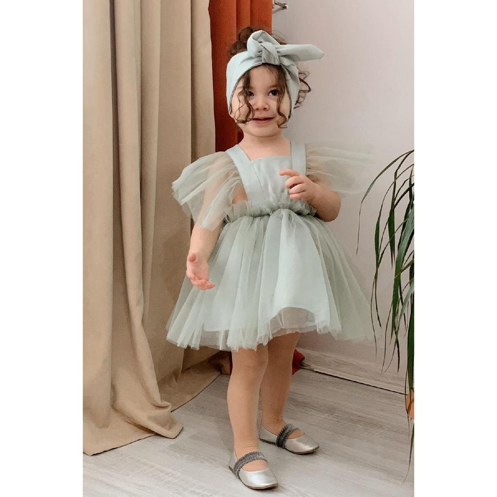 Атласное вечернее платье цвета воды для девочек, праздничное платье для дня рождения для девочек