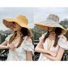 Складная шляпа рыбака Элегантная пляжная шляпа-ведро Модные шляпы для защиты от солнца Для дам Девушка