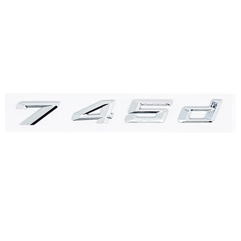New Font Black Chrome ABS Alphanumeric Trunk Emblem for BMW 7 Series G11 G12 G70 G71 - 730d 740d 745d 750d 760d Nameplate Sticke