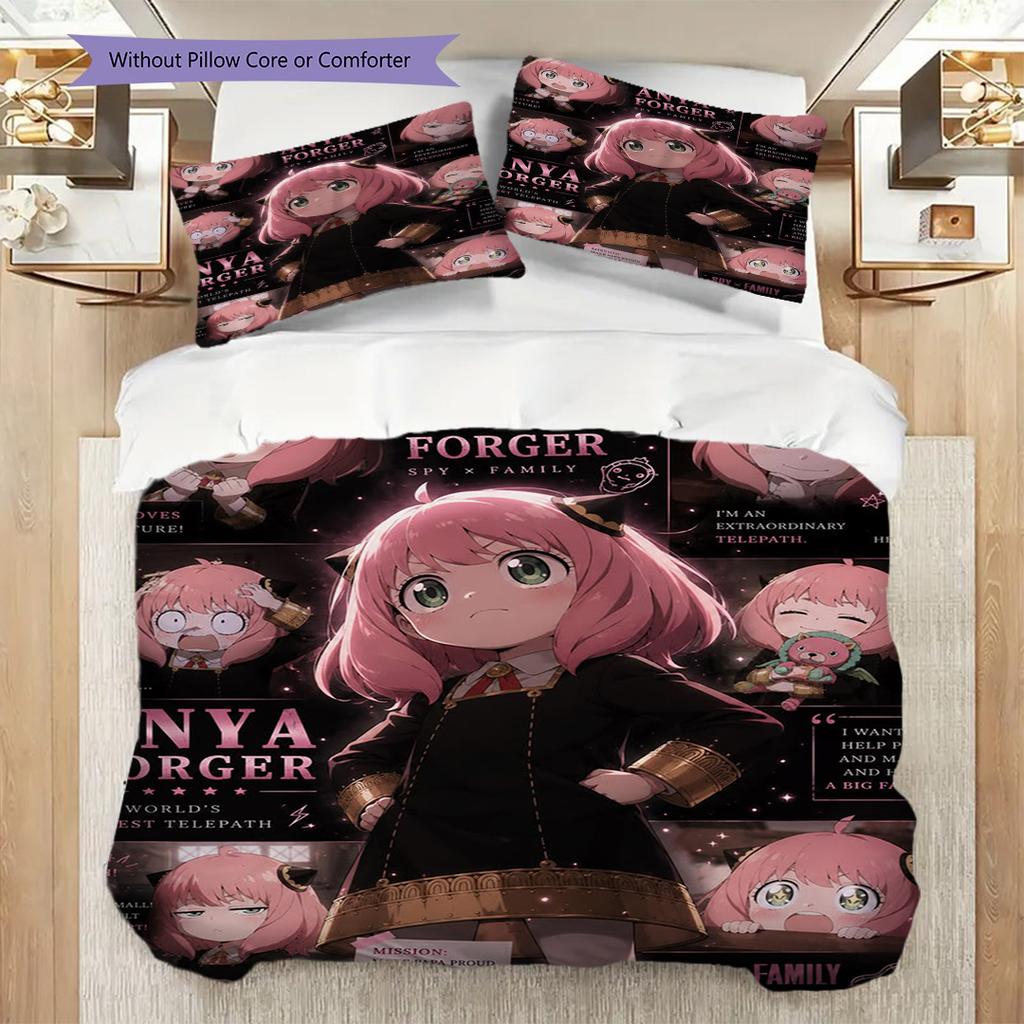 Spy Family Cozy Adventure Threepiece Set 1 Duvet Cover 2 Pillowcase Without Core Bedding Set Soft And Comfortable Christmas Birthday Gift