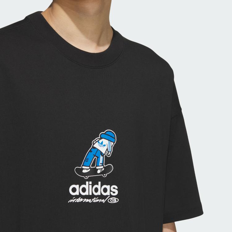 adidas Оригинальная футболка CITY SKATE с коротким рукавом Мужская Черная JC6827