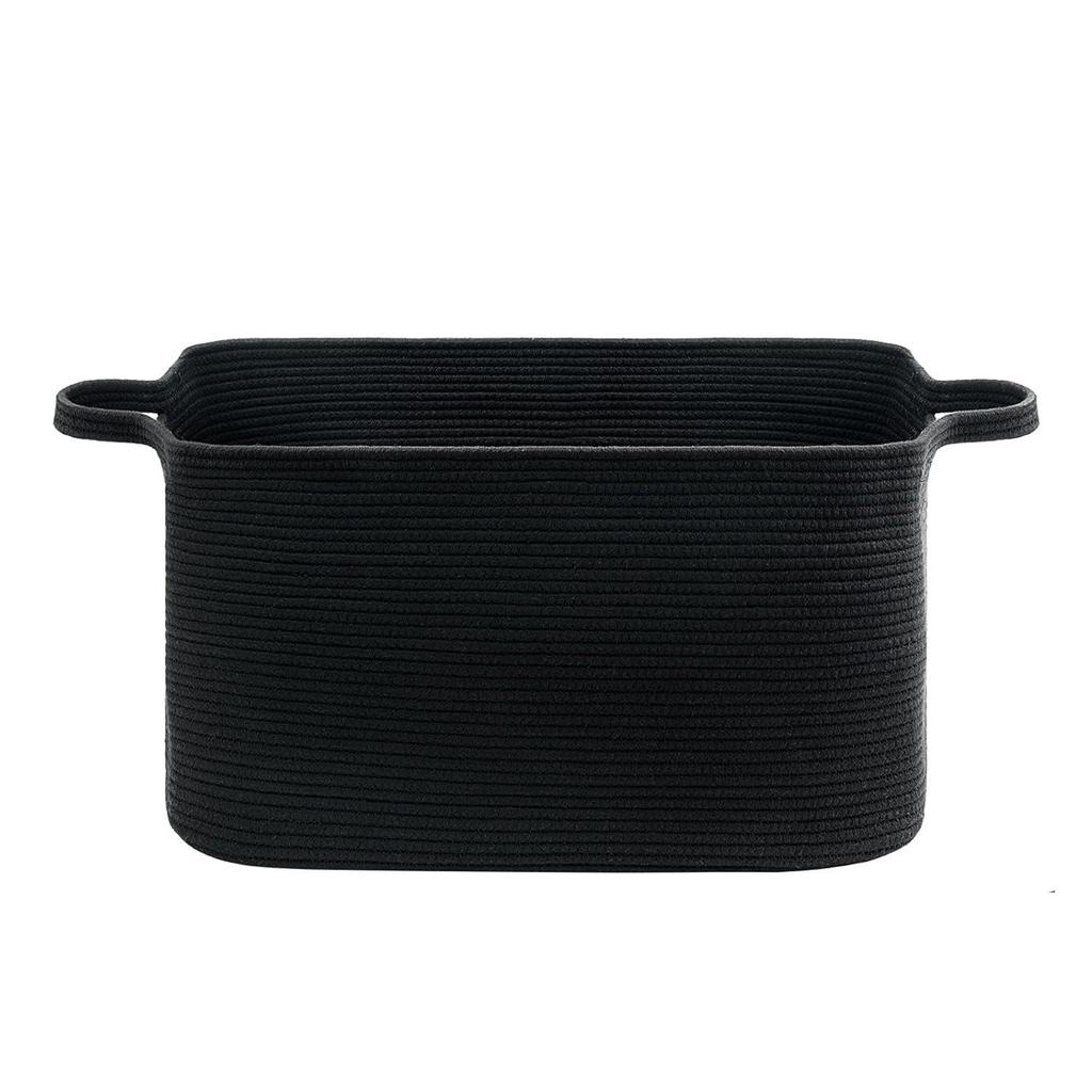 Корзина для хранения из плетеной хлопковой веревки большой вместимости для белья или игрушек