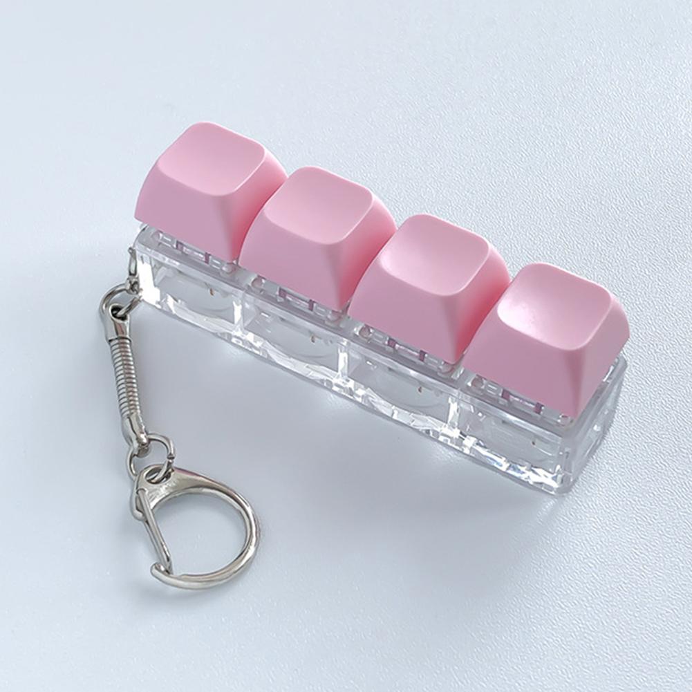Кнопка Keycap Fidget Keychain Нажимная клавиатура Кнопка Снятие стресса Игрушка для детей и взрослых Портативный гаджет Творческий подарок на день рождения