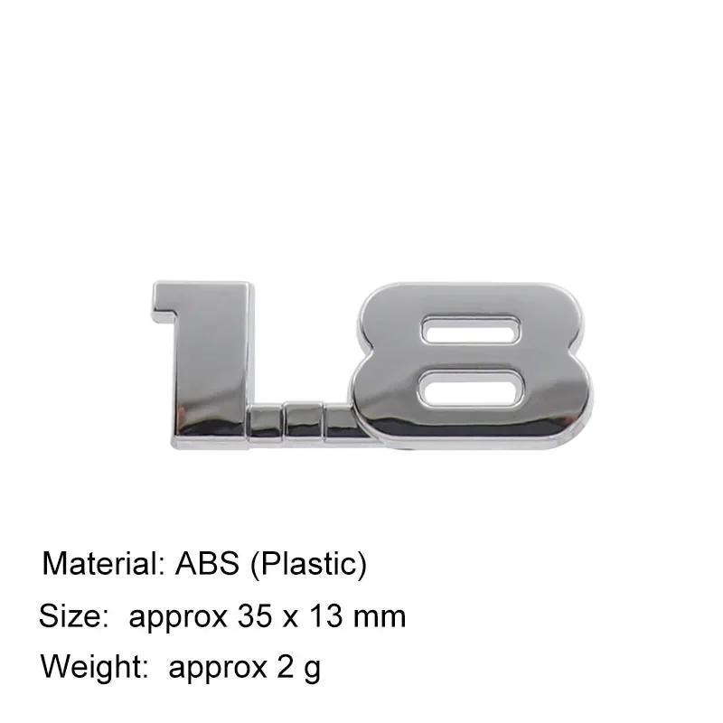 3D Премиум ABS Наклейка на Автомобиль 1.8 Буква Значок на Кузов Декаль Внешнее Украшение