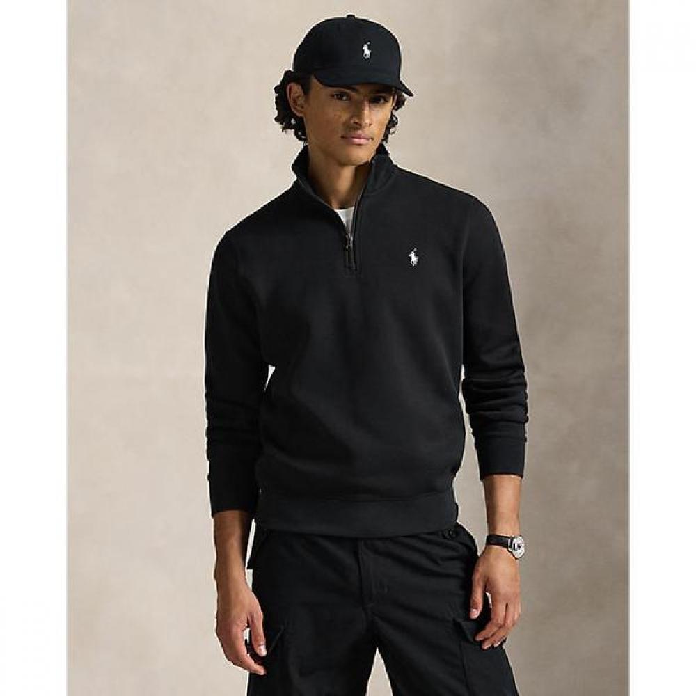 Polo Ralph Lauren Мужской пуловер с воротником-молнией на четверть, двойной вязки