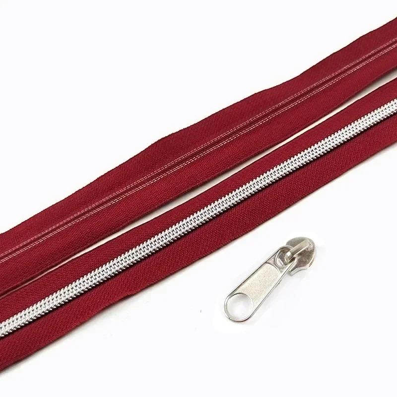 3/5/10 м 5# Нейлоновая тесьма-молния со слайдером Сумки Одежда Ремонт молний Пластиковая спиральная молния DIY Одежда Замена Швейные аксессуары