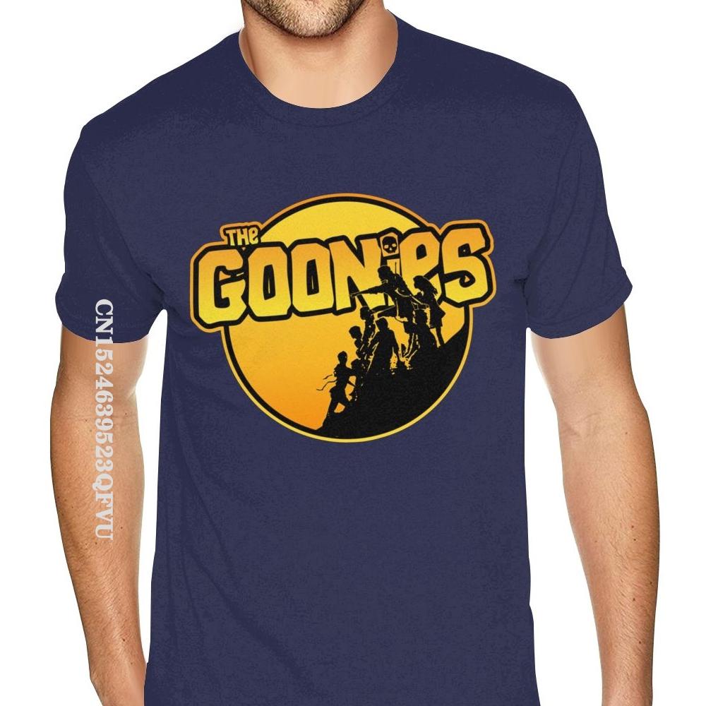 Оптовая продажа футболок The Goonies для мужчин, дешевые фирменные футболки в английском стиле для мужчин, мягкая хлопковая черная рубашка в английском стиле