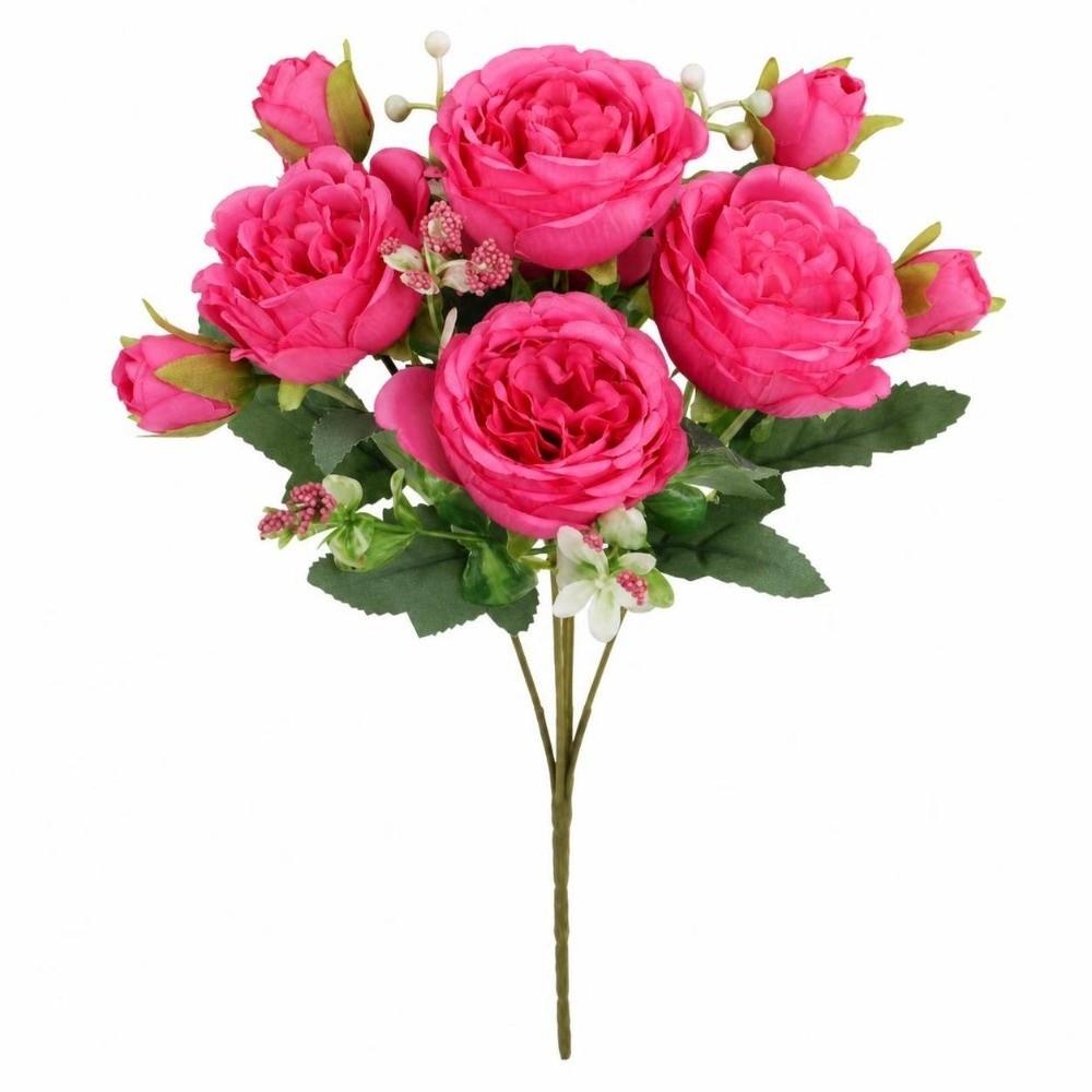 Long Stem Artificial Flowers Realistic Touch Bridal Bouquet Elegant Fake Roses Home Wedding Bridal